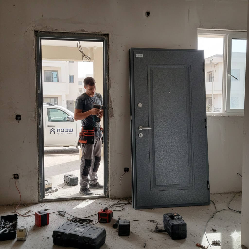 התקנת דלת חוסם (1) התקנת דלת חוסם (1)