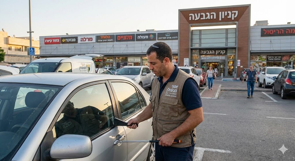 פורץ רכבים בגבעת שמואל (1) פורץ רכבים בגבעת שמואל (1)